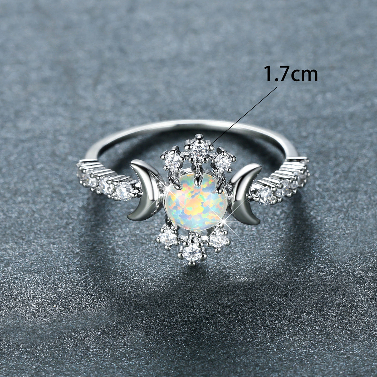 Wholesale Copper Inlay White Diamond Ring